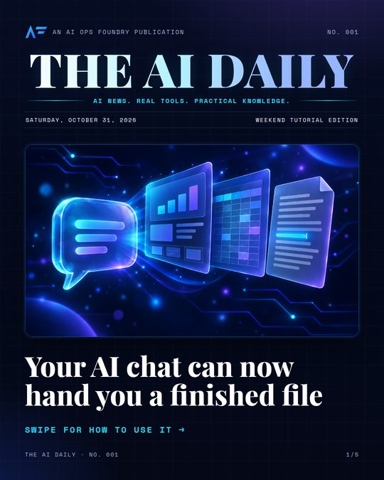 The AI Daily No. 001, slide 1 of 5